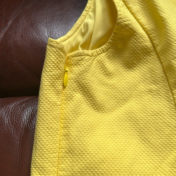 🔥🔥🔥Talbots Petite Yellow Bow Tie Detail Petite Dress 14P - Picture 7 of 9